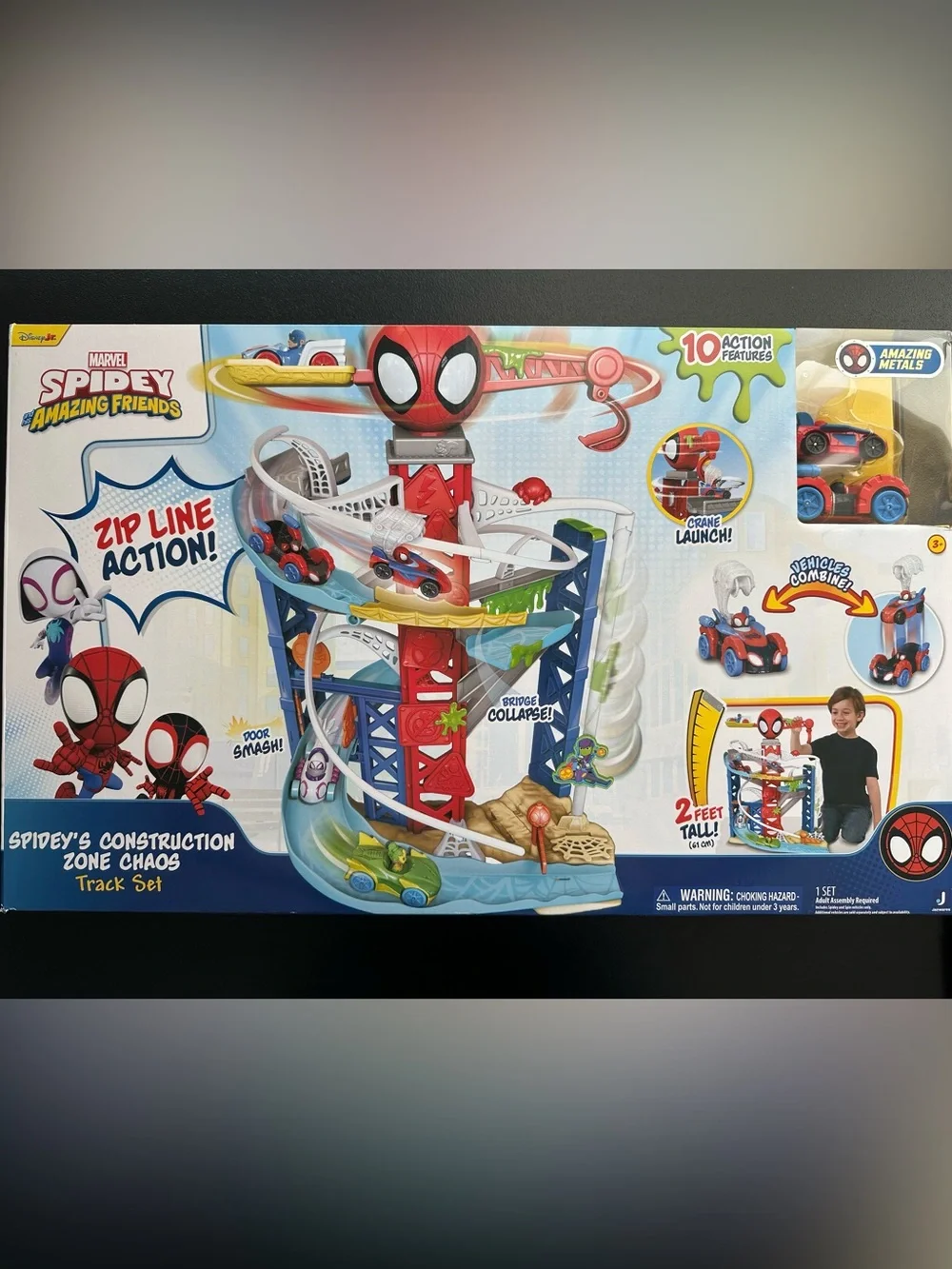 Marvel Spidey & His Amazing Friends Spidey’s Construction Zone Chaos Track Set